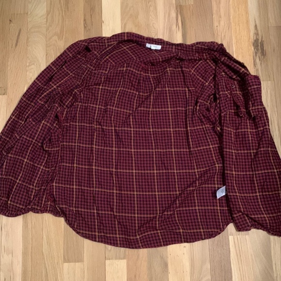 maurices Plaid Button Down Long Sleeve Collared Blouse Red and Black Women’s 0 - Picture 6 of 13